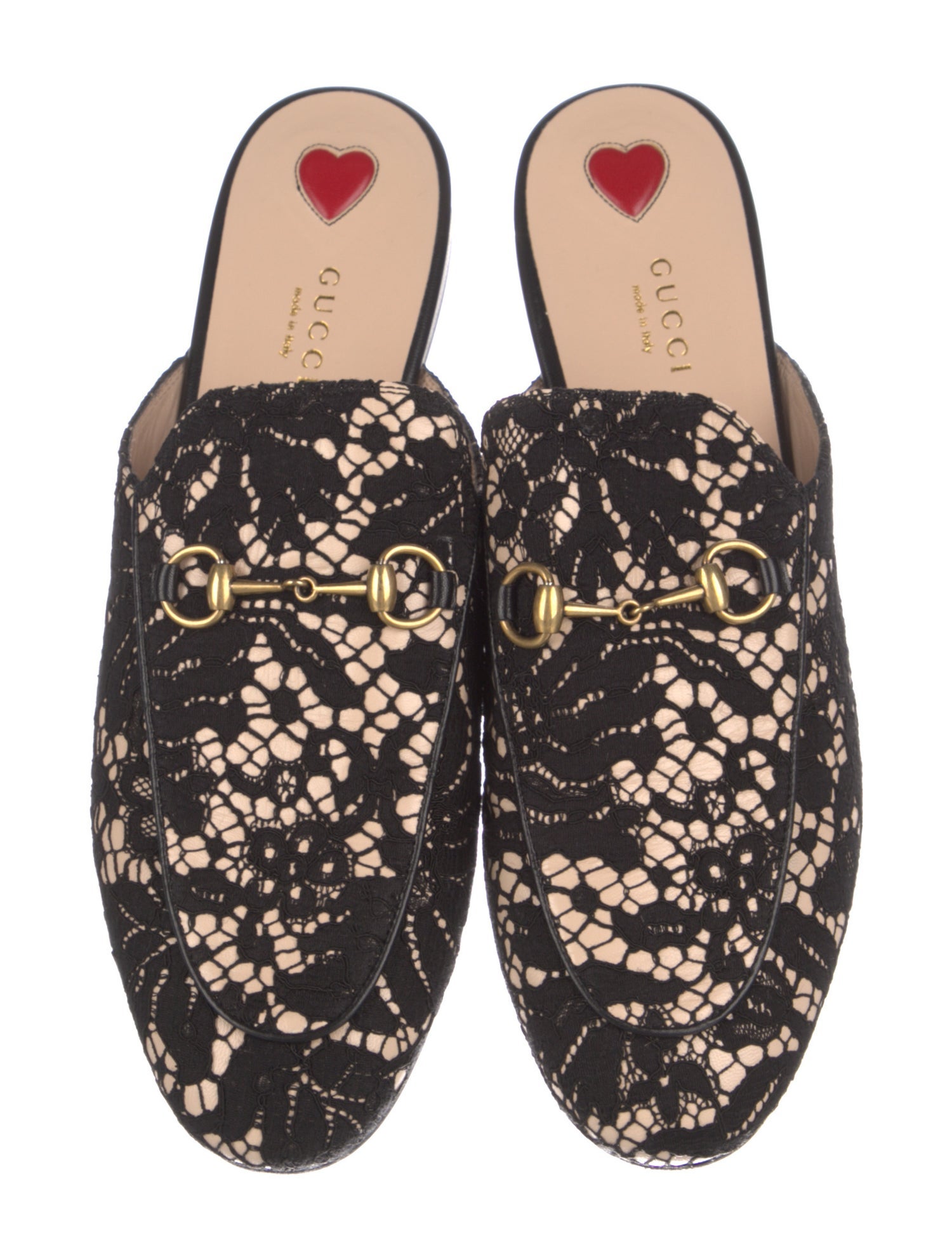 Gucci Lace Lace Pattern Mules