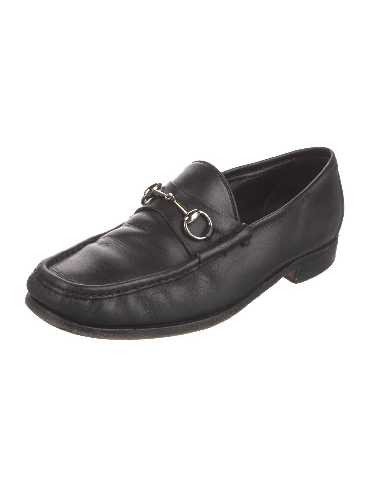 Gucci Horsebit Accent Leather Dress Loafers