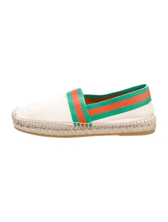 Gucci Web Accent Canvas Espadrilles