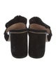 Gucci Double G Logo Suede Slides