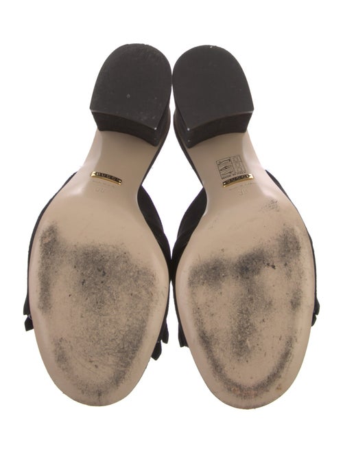 Gucci Double G Logo Suede Slides