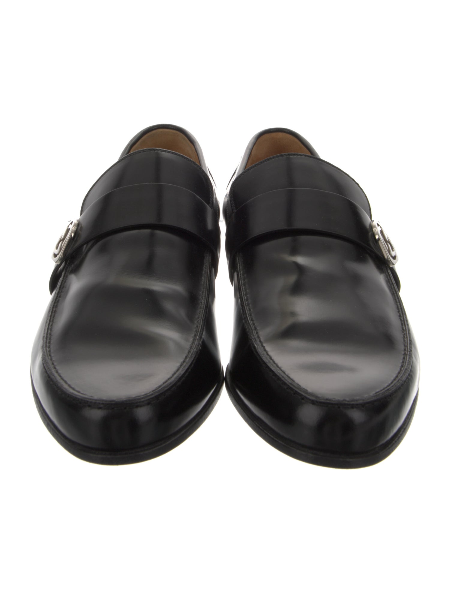 Gucci Interlocking G Logo Leather Dress Loafers