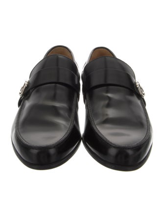 Gucci Interlocking G Logo Leather Dress Loafers