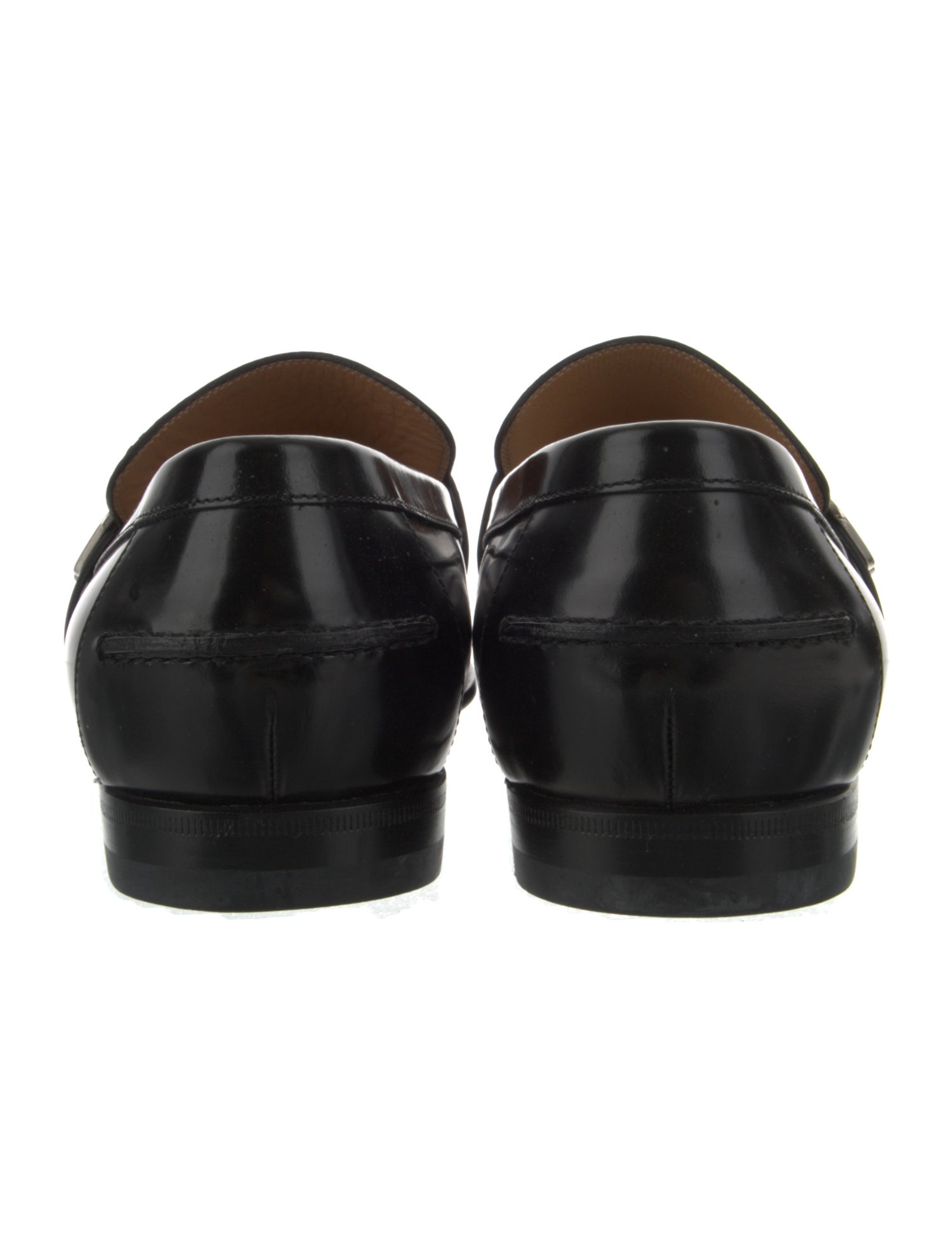 Gucci Interlocking G Logo Leather Dress Loafers
