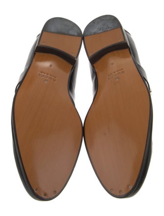 Gucci Interlocking G Logo Leather Dress Loafers