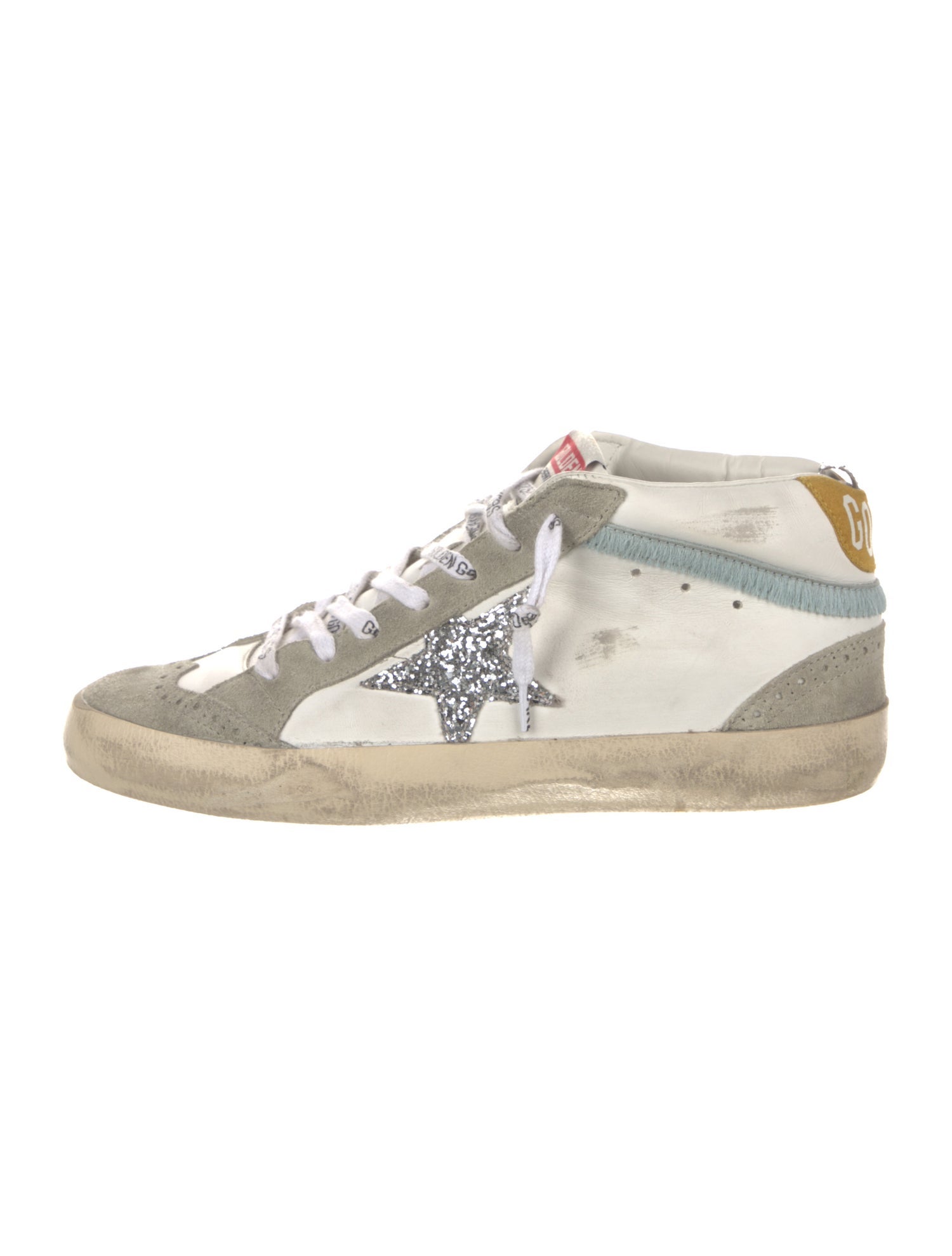 Golden Goose Leather Colorblock Pattern Sneakers