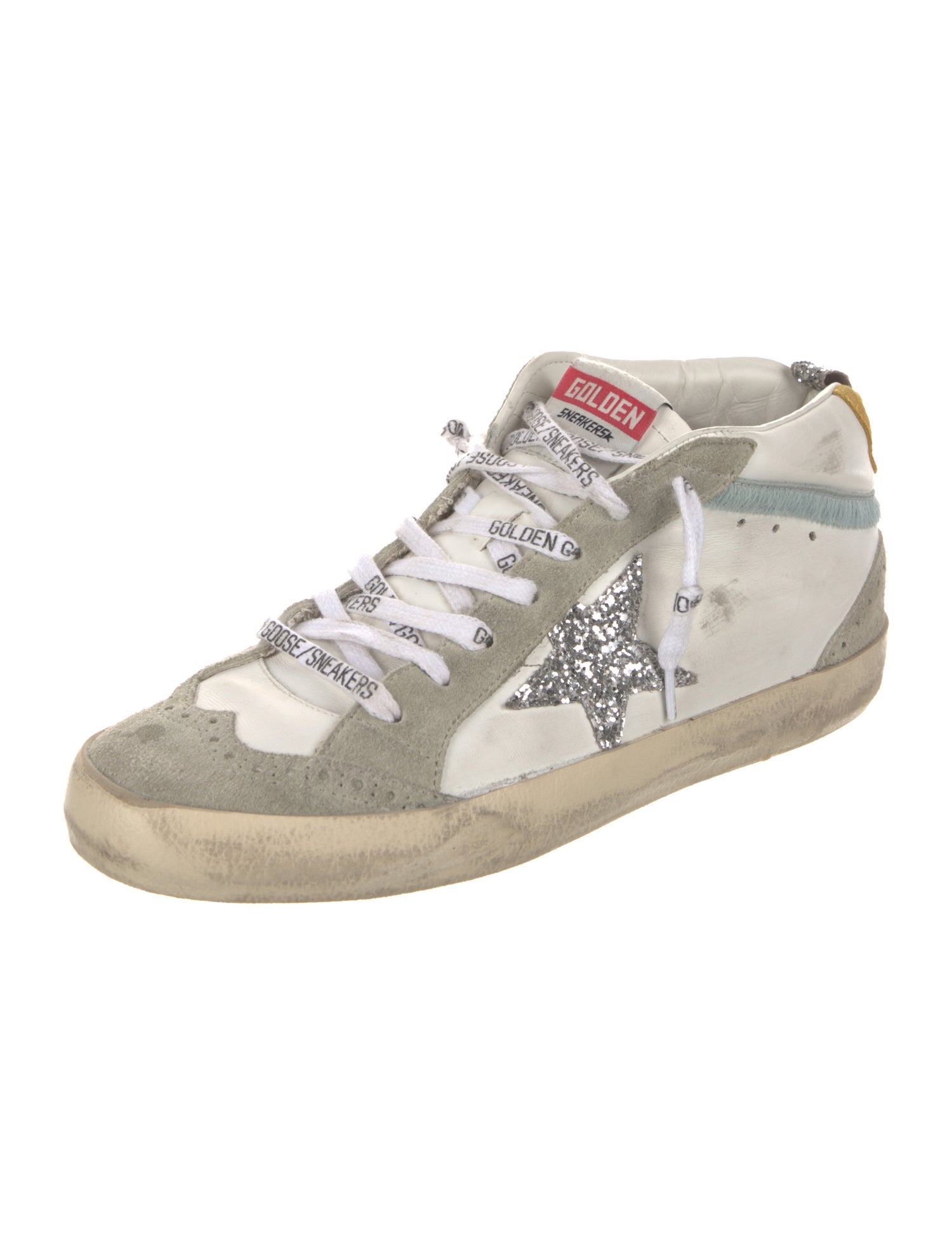 Golden Goose Leather Colorblock Pattern Sneakers