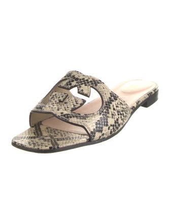 Gucci Interlocking G Logo Leather Slides