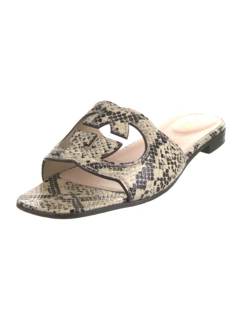 Gucci Interlocking G Logo Leather Slides