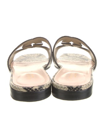 Gucci Interlocking G Logo Leather Slides