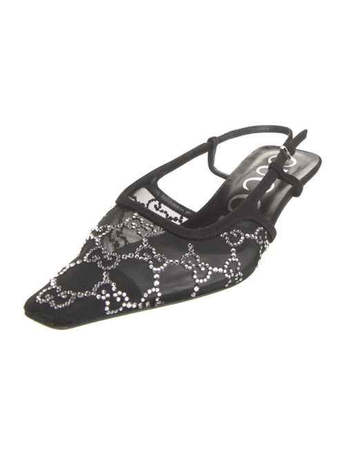 Gucci GG Logo Mesh Slingback Pumps