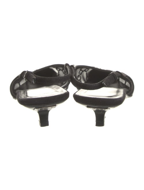 Gucci GG Logo Mesh Slingback Pumps