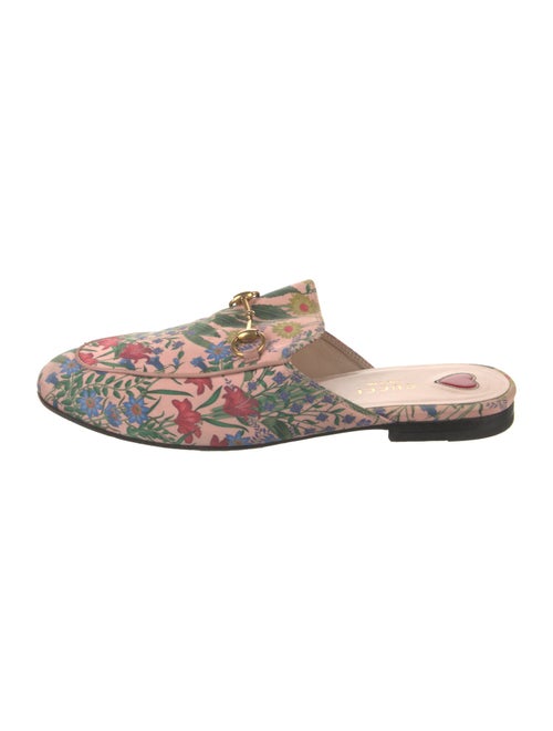 Gucci Horsebit Accent Floral Print Mules