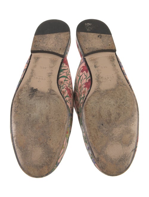 Gucci Horsebit Accent Floral Print Mules