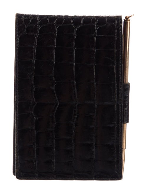 Gucci Crocodile Embossed Notepad Holder