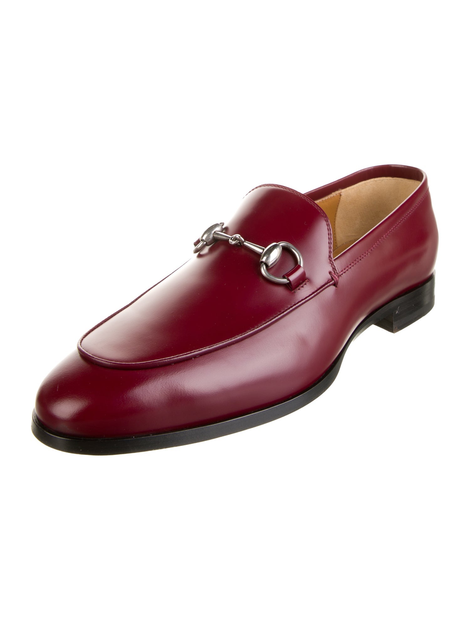 Gucci Horsebit Accent Leather Dress Loafers