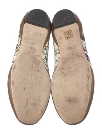 Gucci Flora Print Canvas Ballet Flats