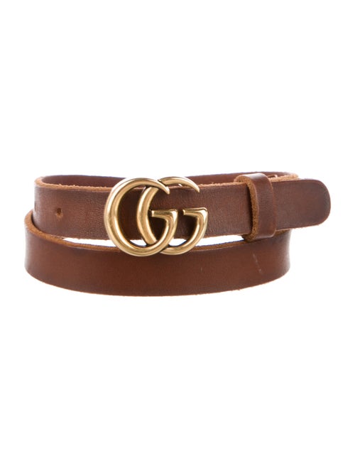 Gucci Double G Logo Skinny Belt
