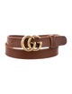 Gucci Double G Logo Skinny Belt