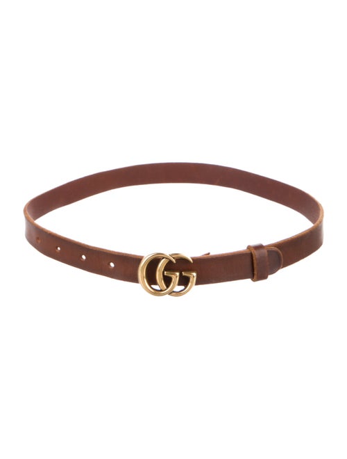 Gucci Double G Logo Skinny Belt