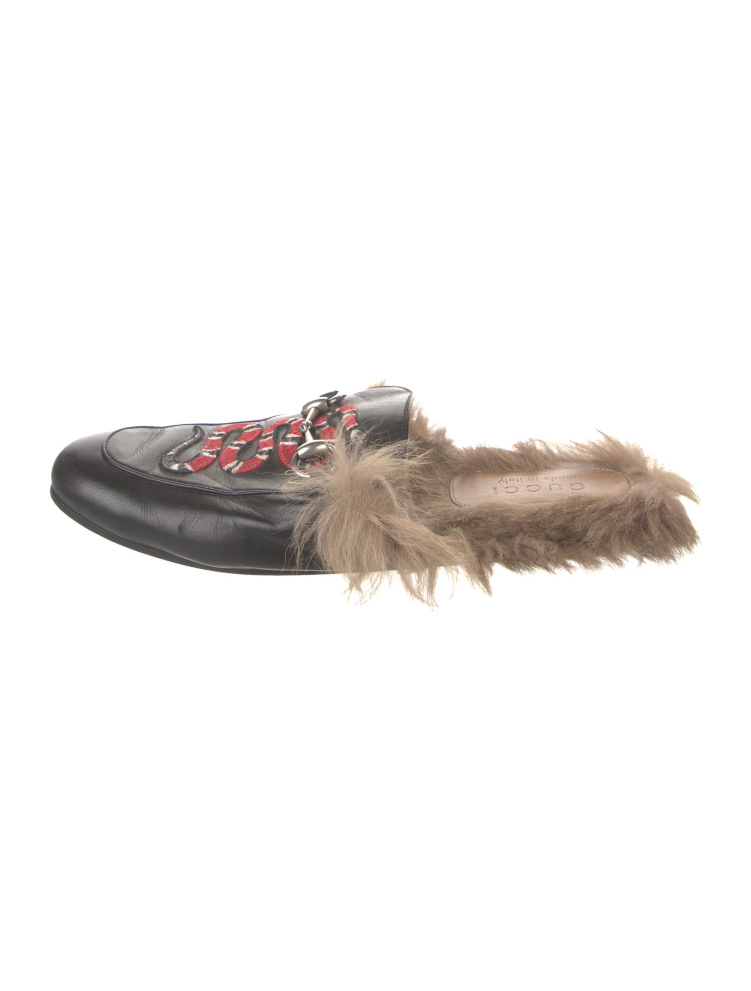 Gucci Horsebit Accent Leather Slippers