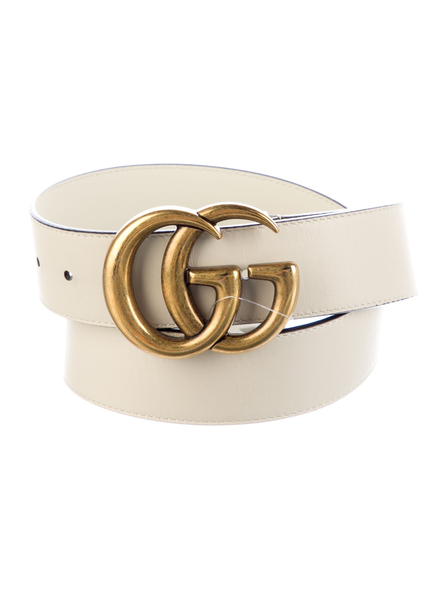 Gucci Double G Logo Leather Belt