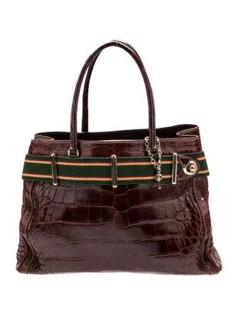 Gucci Web Top Handle Bag