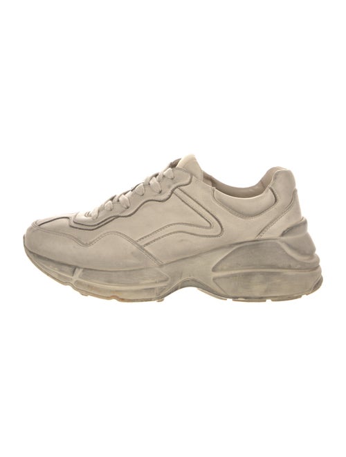 Gucci Leather Distressed Accents Chunky Sneakers