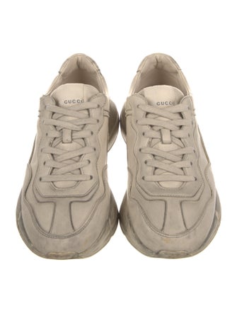 Gucci Leather Distressed Accents Chunky Sneakers