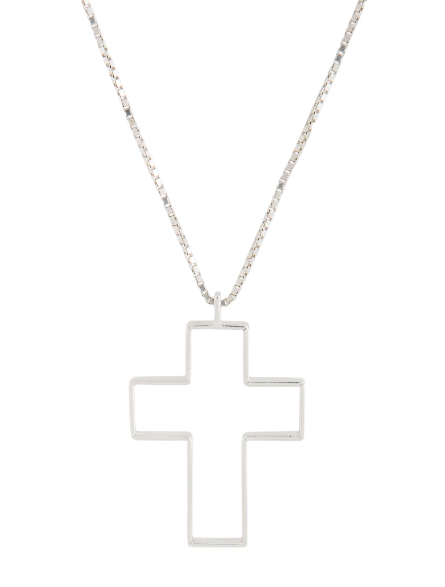 Gucci Open Cross Pendant Necklace
