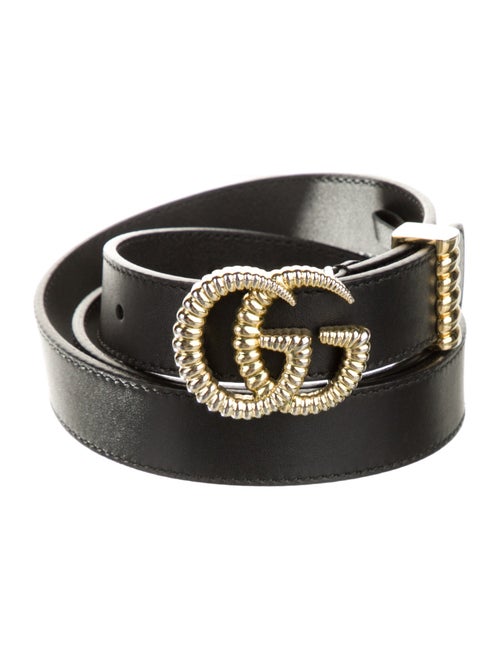 Gucci Running GG Logo Leather Belt