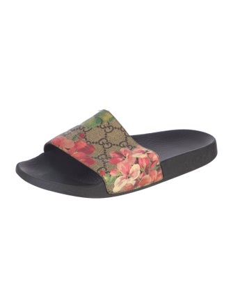 Gucci Blooms Print Slides