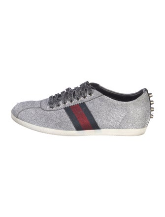 Gucci Sylvie Web Accent Glitter Sneakers