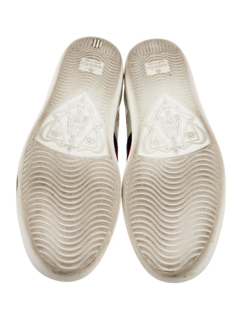 Gucci Web Accent Leather Sneakers