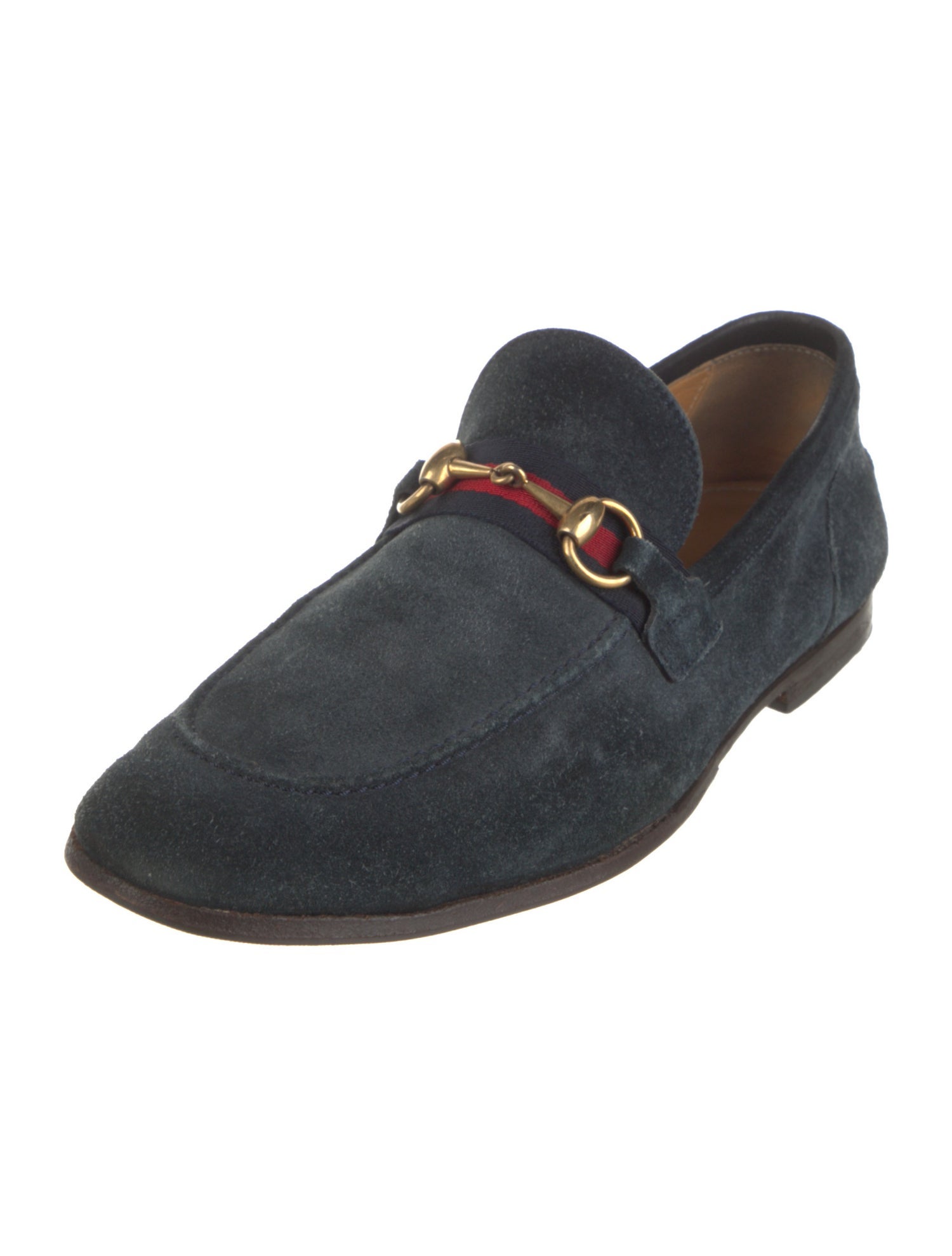 Gucci Horsebit Accent Suede Loafers