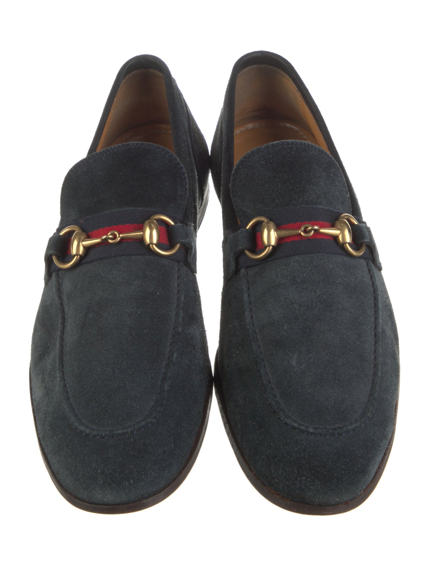 Gucci Horsebit Accent Suede Loafers