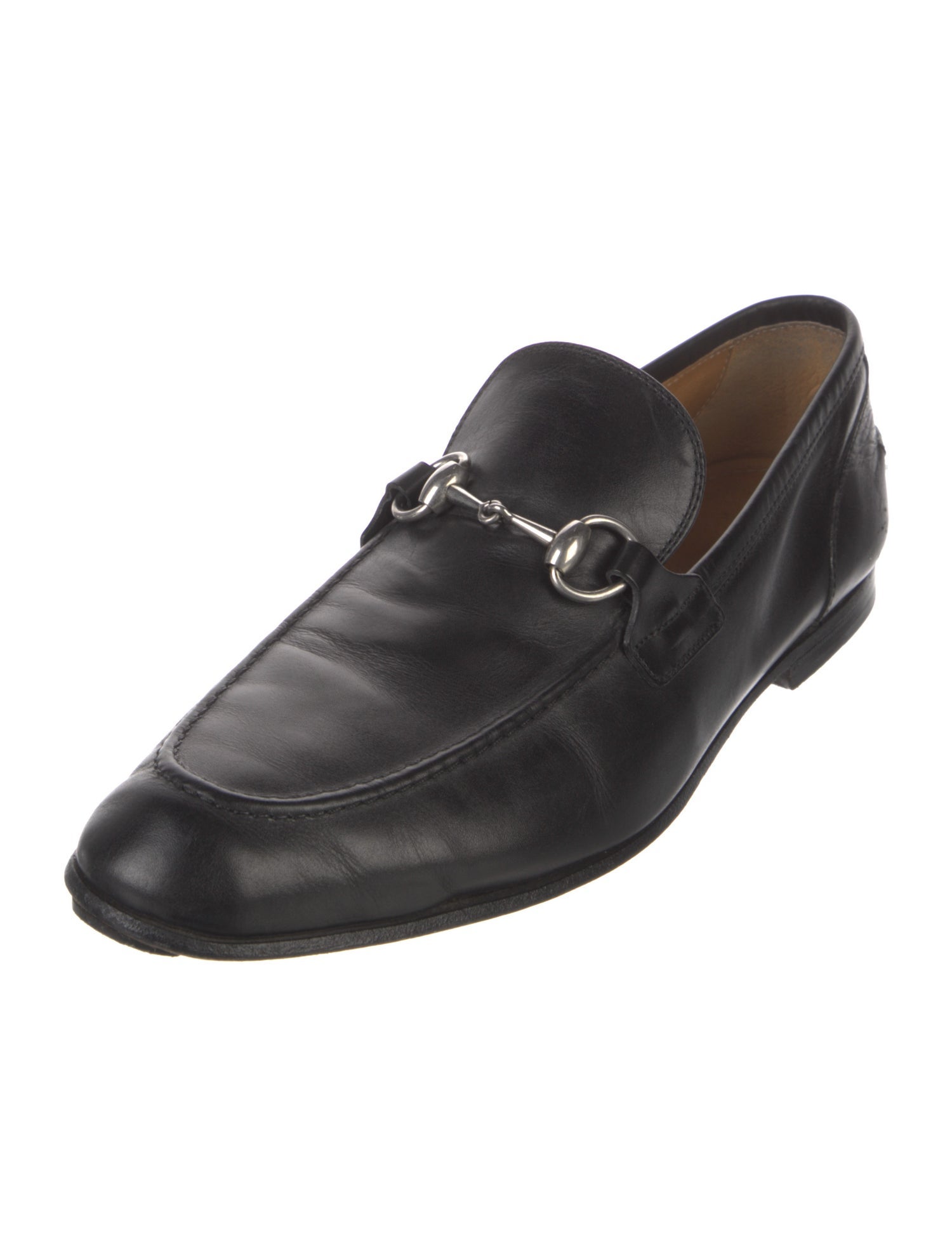 Gucci Horsebit Accent Leather Dress Loafers