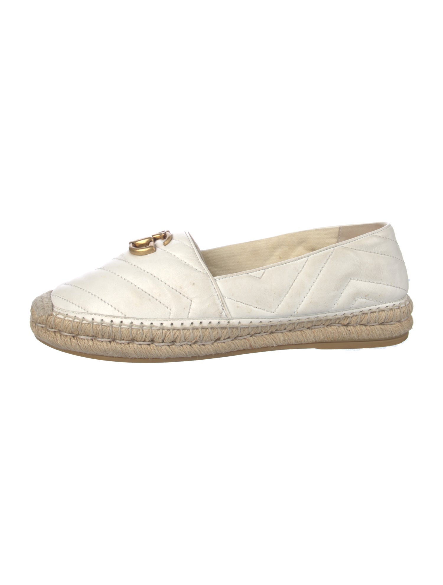 Gucci Quilted Pattern Leather Espadrilles