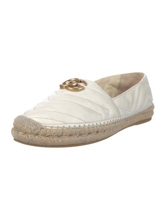 Gucci Quilted Pattern Leather Espadrilles