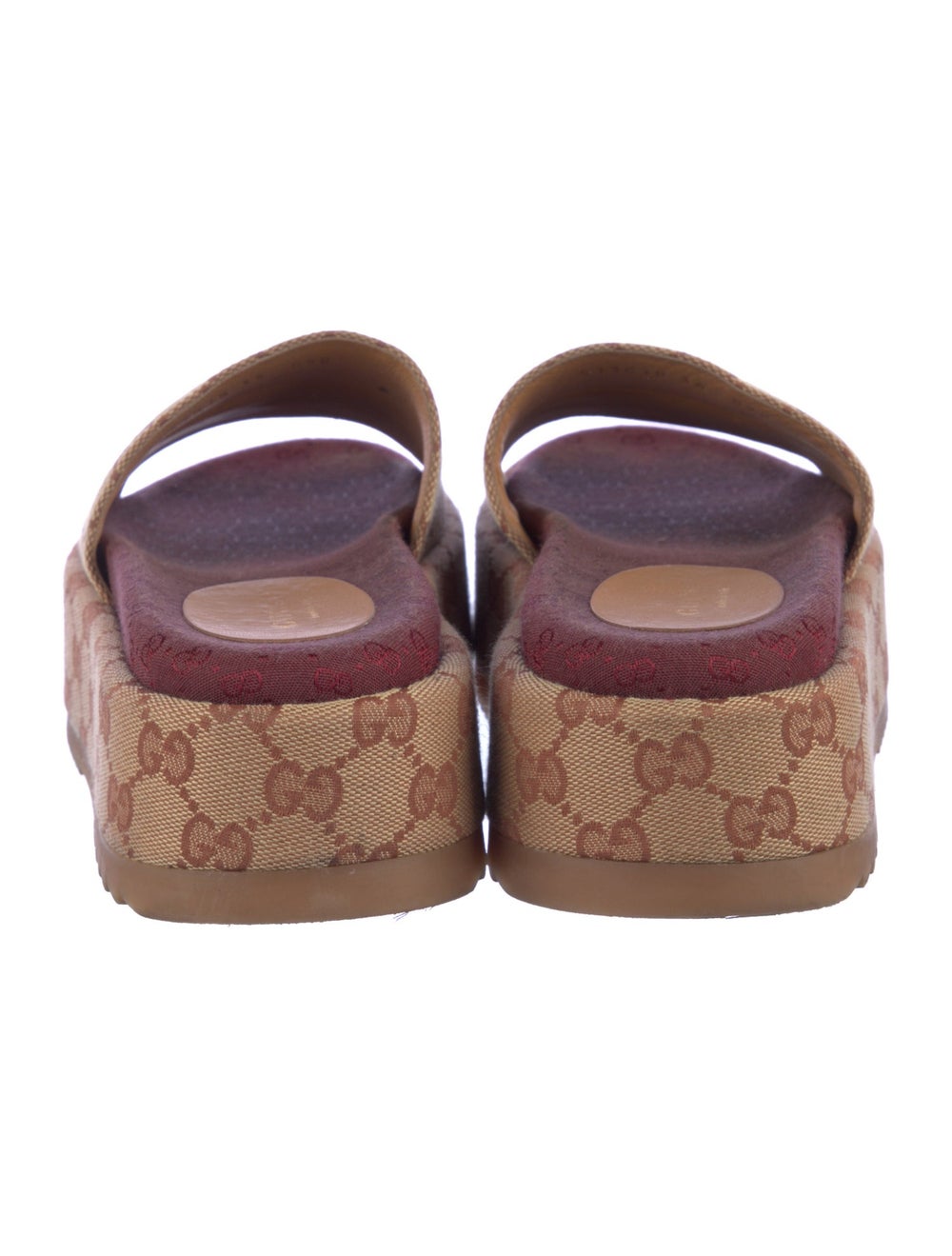 Gucci Canvas Slides Neutrals GG Canvas Platform - image 4