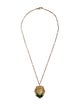 Gucci Crystal Lion Head Pendant Necklace