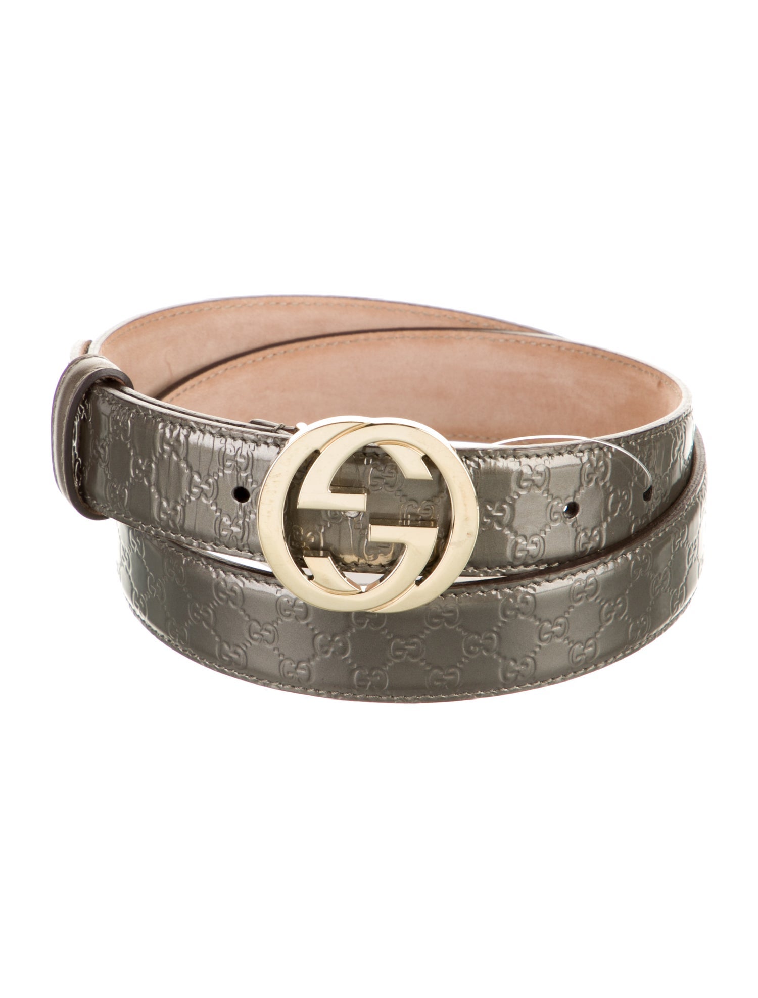 Gucci Interlocking G Logo Patent Leather Belt