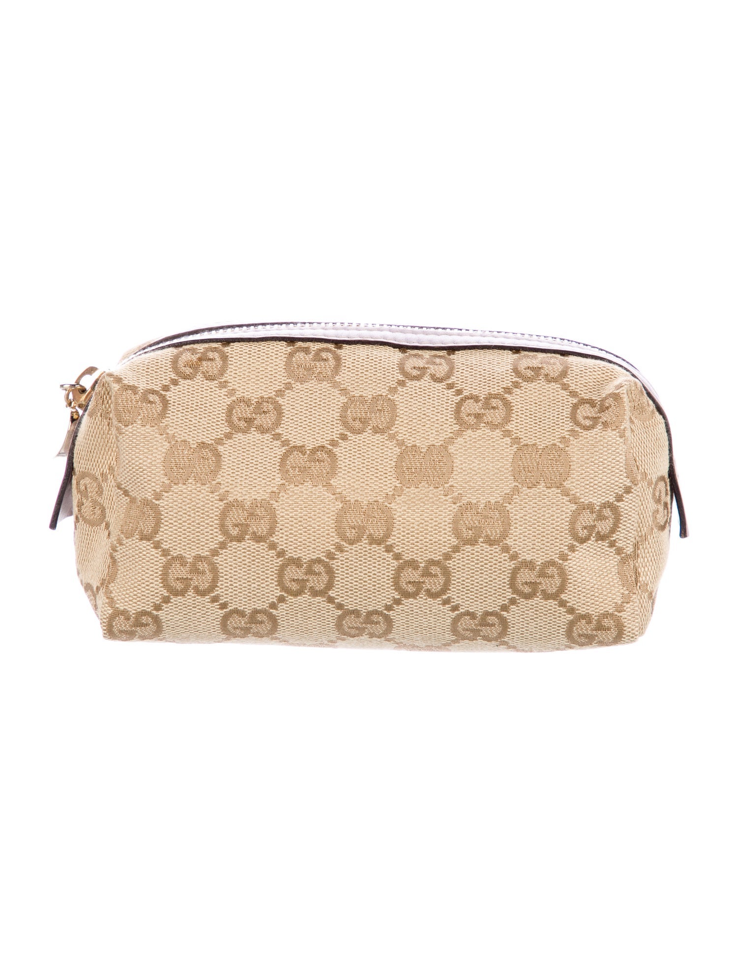 Gucci brown pattern print cosmetic bag