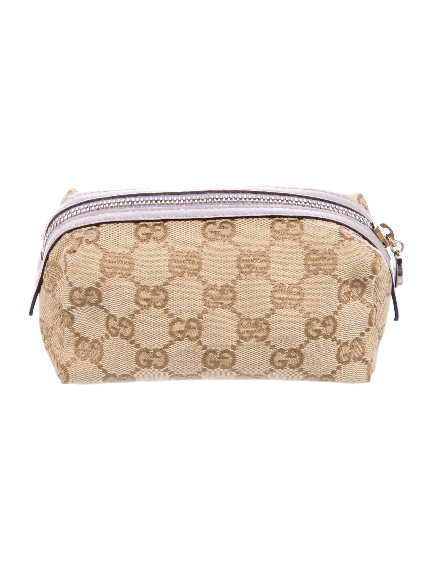 Gucci brown pattern print cosmetic bag
