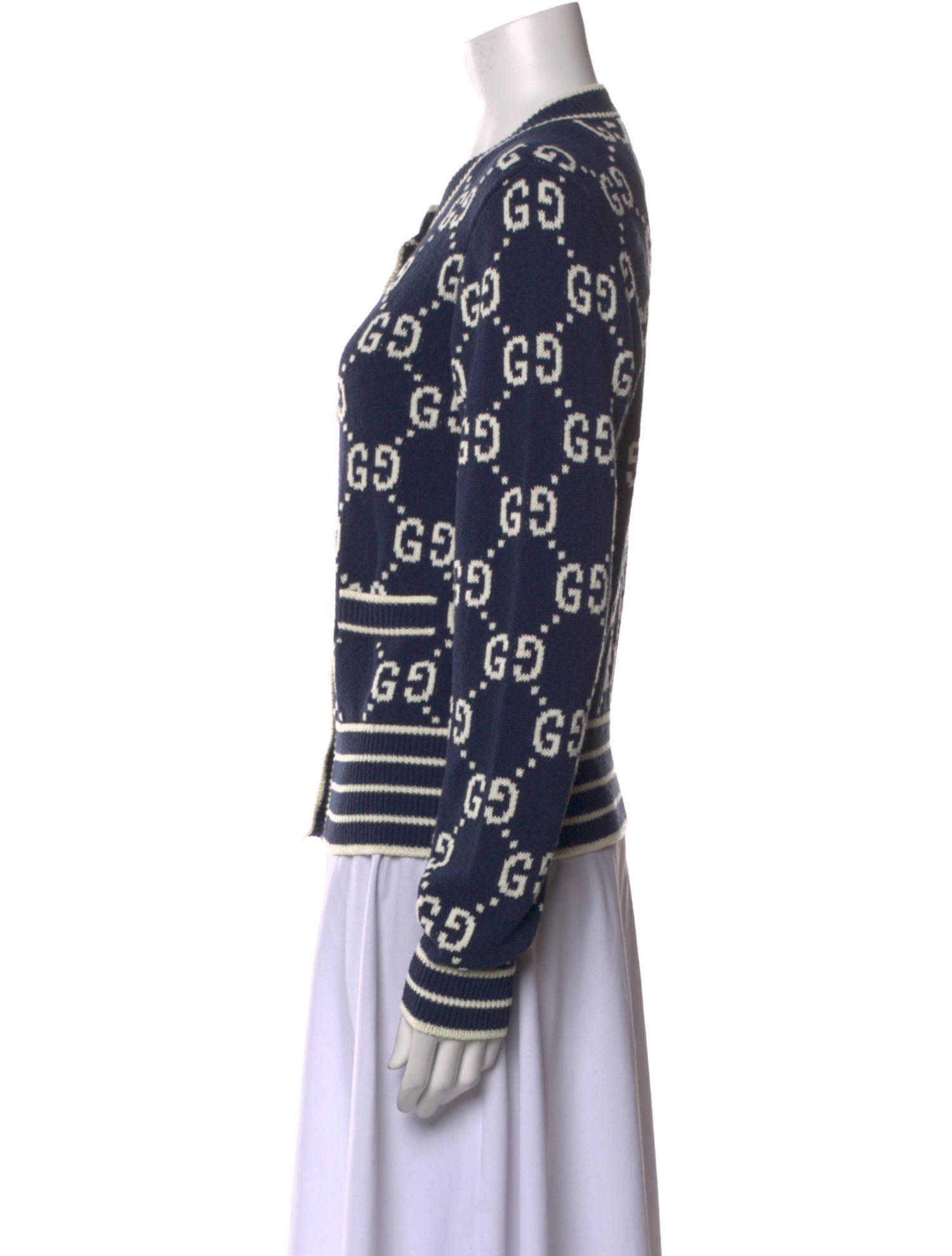 Gucci Colorblock Pattern Crew Neck Sweater