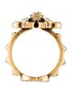 Gucci Faux Pearl & Crystal Double G Bee Ring