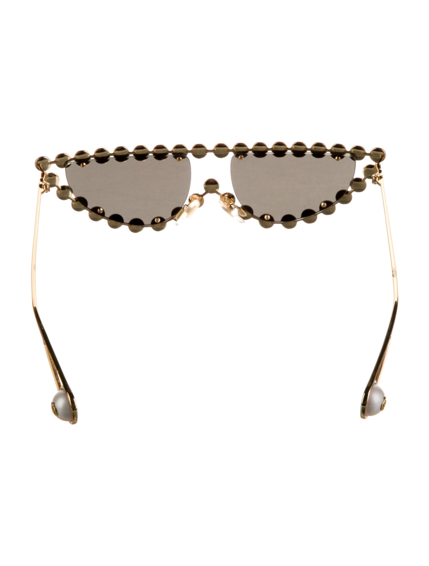 Gucci Faux Pearl Accents Cat-Eye Sunglasses