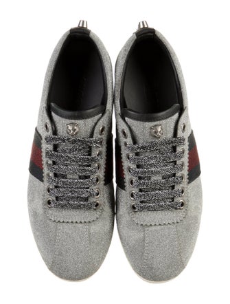 Gucci Horseferry Check Pattern Glitter Sneakers