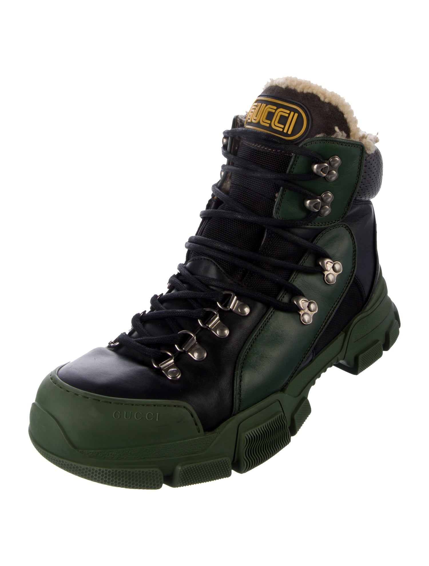 Gucci Leather Hiking Boots