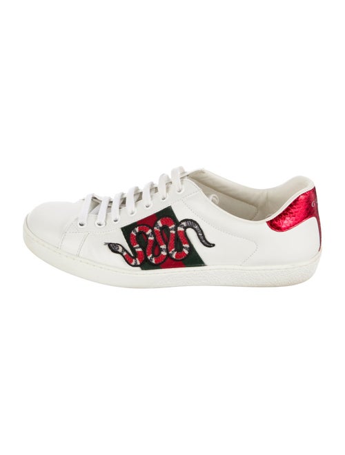Gucci Web Accent Leather Sneakers